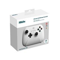 8BitDo - Ultimate 2.4G Wireless Controller with Dock and Hall Effect Joysticks - White - Alternate Views