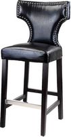 CorLiving - Kings Bar Height Barstools (Set of 2) - Black - Alternate Views