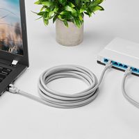 Insignia™ - 14 ft. Cat 6A Ethernet Cable - Gray - Alternate Views