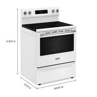 Maytag - 30-Inch Wide Gas Range With No Preheat Air Fry and Air Baking - 5.0 cu. Ft. - White - Alternate Views