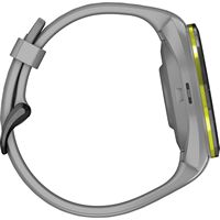 Garmin - Approach S70 GPS Smartwatch 42mm Ceramic - Black Ceramic Bezel with Powder Gray Silicone... - Alternate Views