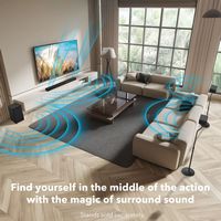 Insignia™ - 5.1.2 Channel Home Theater Soundbar with Wireless Subwoofer and Rear Speakers, Dolby ... - Alternate Views