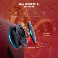 GTPlayer - Dragon Series Gaming Chair with Bluetooth Speakers - Red - Alternate Views