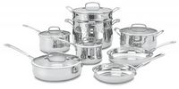 Cuisinart - Contour 13-Piece Cookware Set - Silver - Alternate Views