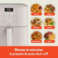 Bella - Fits-anywhere Kitchenware: 6-qt. Slim Air Fryer - Oatmilk - Alternate Views