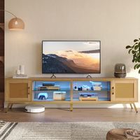 Suitable for Most 80'' Rattan TV Stand for TVs up to 85