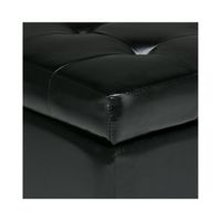 Simpli Home - Cosmopolitan Rectangular Wood / Faux Leather Ottoman With Inner Storage - Midnight ... - Alternate Views