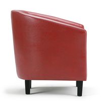 Simpli Home - Austin Armchair - Red - Alternate Views