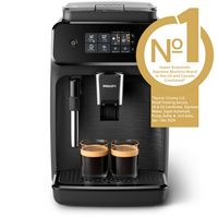 Philips - 1200 Fully Automatic Espresso and Coffee Machine with Milk Frother - Black - Alternate Views