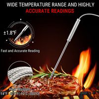 ThermoPro - Long Range Wireless Meat Thermometer with 4 Probes - Red - Alternate Views