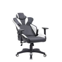 CorLiving - Nightshade Gaming Chair - Black and White - Alternate Views