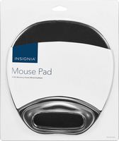 Insignia™ - Mouse Pad with Memory Foam Wrist Rest - Black - Alternate Views
