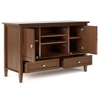 Simpli Home - Warm Shaker SOLID WOOD 47 inch Wide Transitional TV Media Stand in Russet Brown For... - Alternate Views