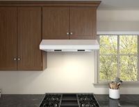 Zephyr - 36 inches - Externally Vented - Under cabinet Range Hood - White - Alternate Views