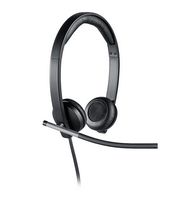 Logitech - H650e Stereo Wired On-ear Headset - Black - Alternate Views