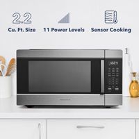 Insignia™ - 2.2 Cu. Ft. Countertop Microwave with Sensor Cooking and Inverter Technology - Stainl... - Alternate Views