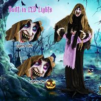 Costway - Lighted and Animated Halloween Decoration 63” Outdoor Animatronic Halloween Vampire - C... - Alternate Views
