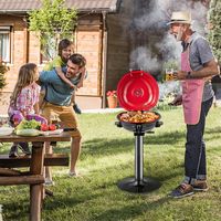 Costway - Outdoor Portable 1600W Electric BBQ Grill with Temperature Control & Grease Collector R... - Alternate Views