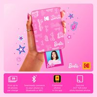 Barbie x Kodak Step Slim RODMPSB20 Wireless Instant Portable Photo Printer, 2x3