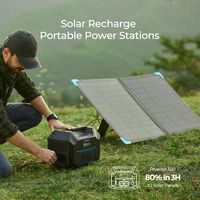 Renogy - 120 Watt Portable Solar Panel - Black - Alternate Views
