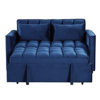 Bestier Comfortable Sofa Bed - Multi-functional Sofa Bed with Cup Holder and USB Port - Blue - Alternate Views