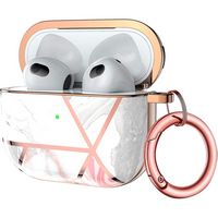 SaharaCase - Empress Series Marble Case for Apple AirPods (3rd Generation) - Pink - Alternate Views