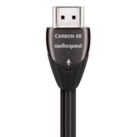 AudioQuest - Carbon 48 9.8' 4K-8K-10K 48Gbps In-Wall Rated HDMI Cable - Black/Gray Stripes - Alternate Views