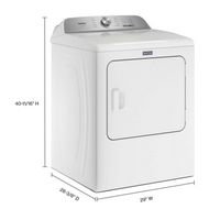 Maytag - 7.0 Cu. Ft. Gas Dryer with Steam and Pet Pro System - White - Alternate Views