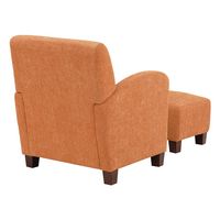 OSP Home Furnishings - Aiden Chair & Ottoman Herringbone - Orange - Alternate Views