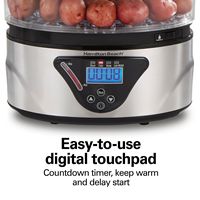 Hamilton Beach - 5.5-Quart Digital Steamer - Silver - Alternate Views