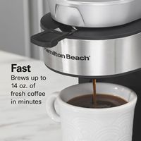 Hamilton Beach - The Scoop Single-Serve Coffee Maker with Removable Reservoir - Black - Alternate Views