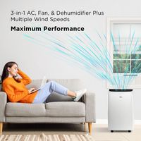 TCL - 300 Sq. Ft. 7,000 BTU 3-in-1 Smart Portable Air Conditioner - White - Alternate Views