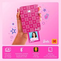 Kodak - x Barbie Step Slim AMZRODBP1K2 Instant Photo Printer, Styled Barbie Case, Paper & More - ... - Alternate Views