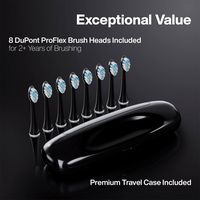 AquaSonic - Elite - Ultra-Whitening Rechargeable Toothbrush - Black - Alternate Views