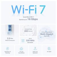 TP-Link - Deco BE16000 Quad-Band Mesh Wi-Fi 7 System with Multi-Gig (3-Pack) - White - Alternate Views