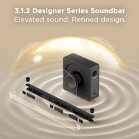 TCL - A65K 3.1.2 Channel Designer Series Sound Bar System with Wireless Subwoofer - Black - Alternate Views