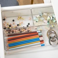 Martha Stewart - Grady Premium Clear Plastic Storage Boxes with Lt Natural Paulownia Wood Lids-3 ... - Alternate Views