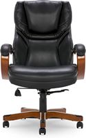 Serta - Conway Big and Tall Bonded Leather Bentwood Executive Chair - Black - Alternate Views