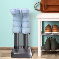 Costway - Electric Shoe Dryer Mighty Boot Warmer Glove Dryer - Mixed Black & Grey - Alternate Views