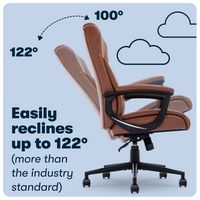 Serta - Connor Upholstered Executive High-Back Office Chair with Lumbar Support - Bonded Leather ... - Alternate Views