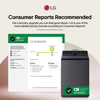 LG - 5.3 Cu. Ft. High Efficiency Smart Top Load Washer with TurboWash3D Technology - Matte Black - Alternate Views