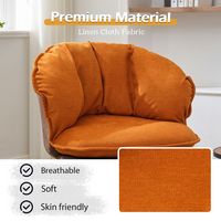 Bestier - Modern Comfy 360° Swivel Accent Chair with Removable Cushion - Orange - Alternate Views