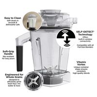Vitamix - 48-ounce Dry Grains Container with SELF-DETECT® - Clear - Alternate Views
