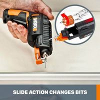 WORX - 4V Electric Rechargeable Cordless Power Screwdriver Set with 6 Bits, Screw Holder, Charger... - Alternate Views
