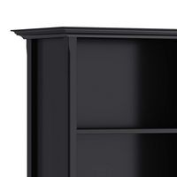 Simpli Home - Amherst Transitional Wood 5-Shelf Bookcase - Black - Alternate Views