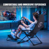 GTPlayer - Sim Racing Cockpit Foldable & Adjustable Supports All Steering Wheels & Pedals for PC ... - Alternate Views