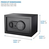 Barska - Safe with Electronic Keypad Lock - Black - Alternate Views