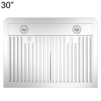 Windster Hoods - 30 inches - Externally Vented - Under cabinet Range Hood - Stainless Steel - Alternate Views