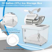 Costway 660 lb/H Commercial Ice Crusher with Dual Blades Safety On/Off Switch for Home - White - Alternate Views