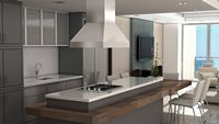 ZLINE - 36 inches - Externally Vented - Island Range Hood - Silver - Alternate Views